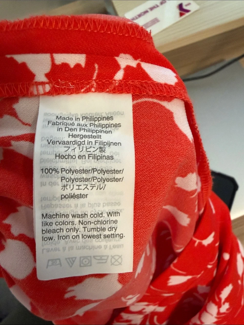 J. Crew Red and White Floral High-Low Midi Skirt size large